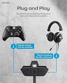 Amazon.com: Stereo Headset Adapter for Xbox One/One S/X